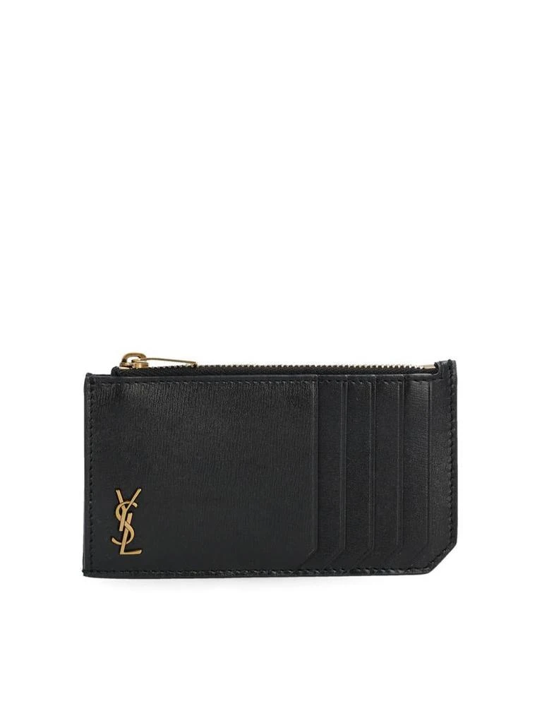 商品Yves Saint Laurent|Saint Laurent Small Leather Goods in Noir/Gold,价格¥2470,第1张图片