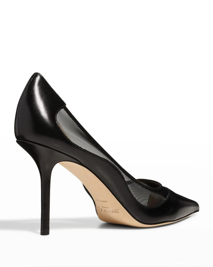 商品Jimmy Choo|Love Leather Mesh Pumps,价格¥3124,第3张图片详细描述