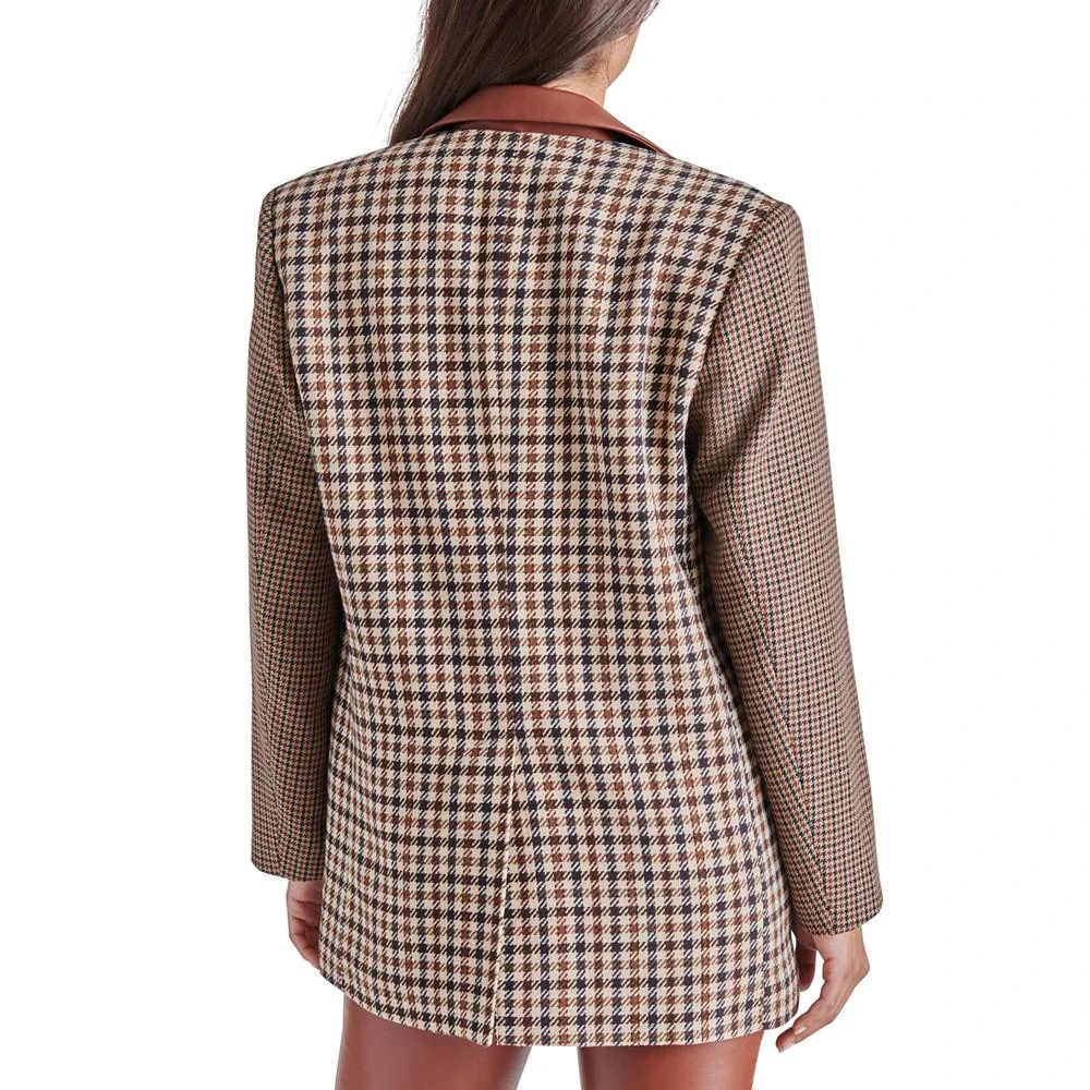 商品Steve Madden|Women's Carolina Mixed-Plaid Long-Sleeve Blazer,价格¥296,第2张图片详细描述