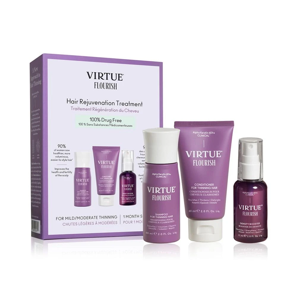 商品VIRTUE|3-Pc. Trial-Size Hair Rejuvenation Treatment Set,价格¥487,第1张图片