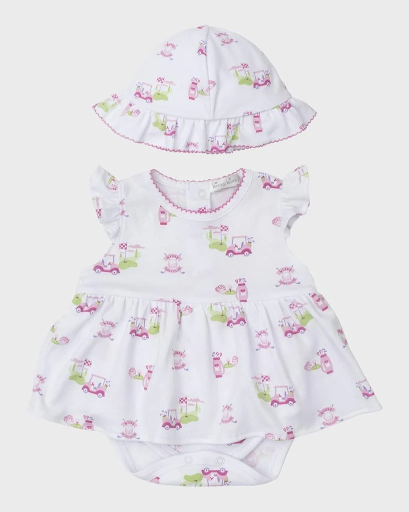 商品Kissy Kissy|Girl's Golf Club Bodysuit Dress and Floppy Hat Set, Size 0M-24M,价格¥368,第1张图片