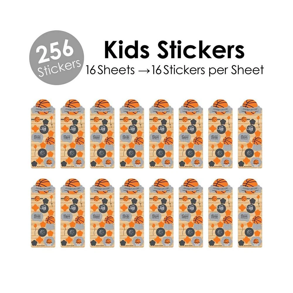 商品Big Dot of Happiness|Nothin' but Net - Basketball - Favor Kids Stickers - 16 Sheets - 256 Stickers,价格¥113,第2张图片详细描述