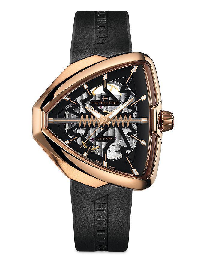 商品Hamilton|Elvis80 Skeleton Ventura Watch, 42.5mm x 44.6mm,价格¥13337,第3张图片详细描述