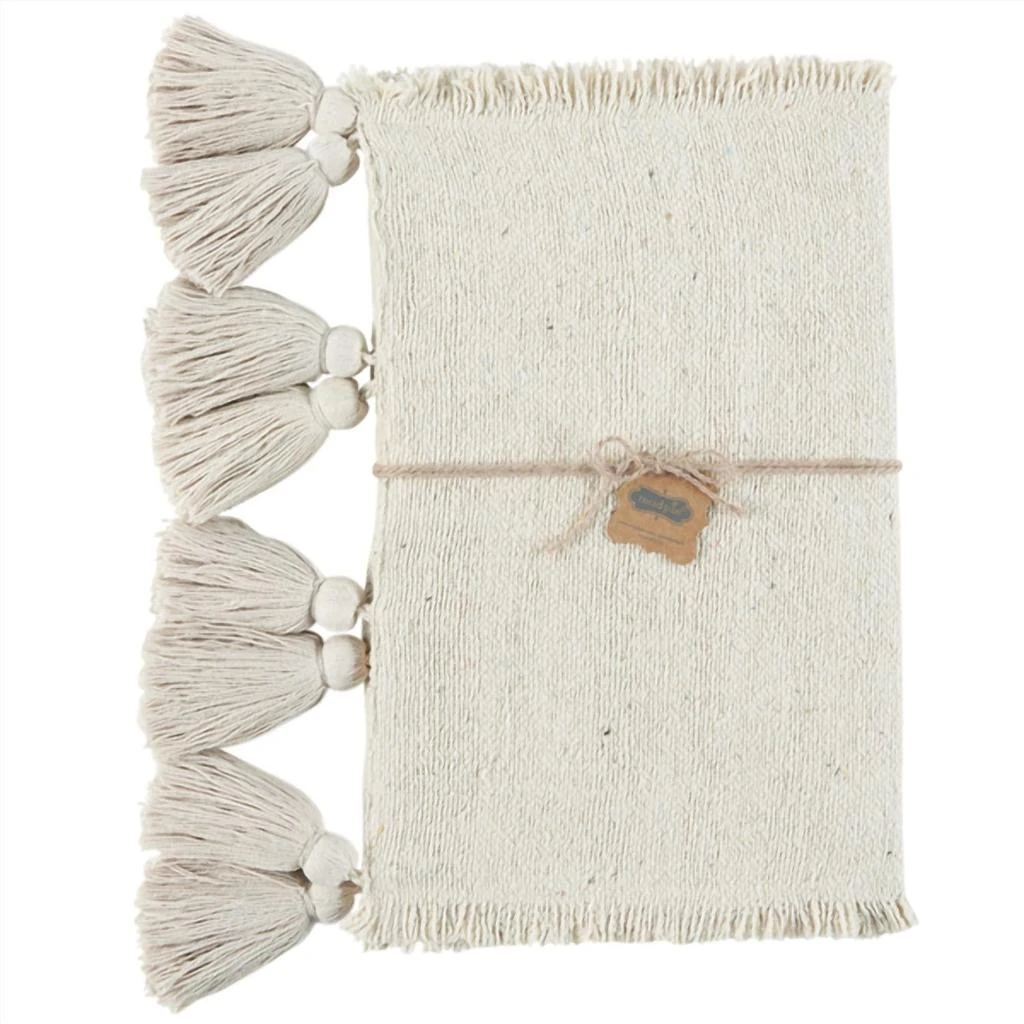 商品mudpie|Ponchaa Table Runner In Ivory,价格¥230,第1张图片