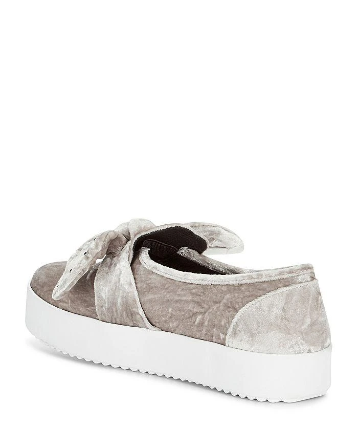 商品Rebecca Minkoff|Women's Stacey Velvet Studded Bow Slip-On Sneakers,价格¥668,第3张图片详细描述