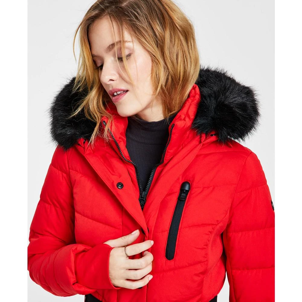 商品Michael Kors|Women's Faux-Fur-Trim Hooded Puffer Coat, Created for Macy's,价格¥1312,第4张图片详细描述