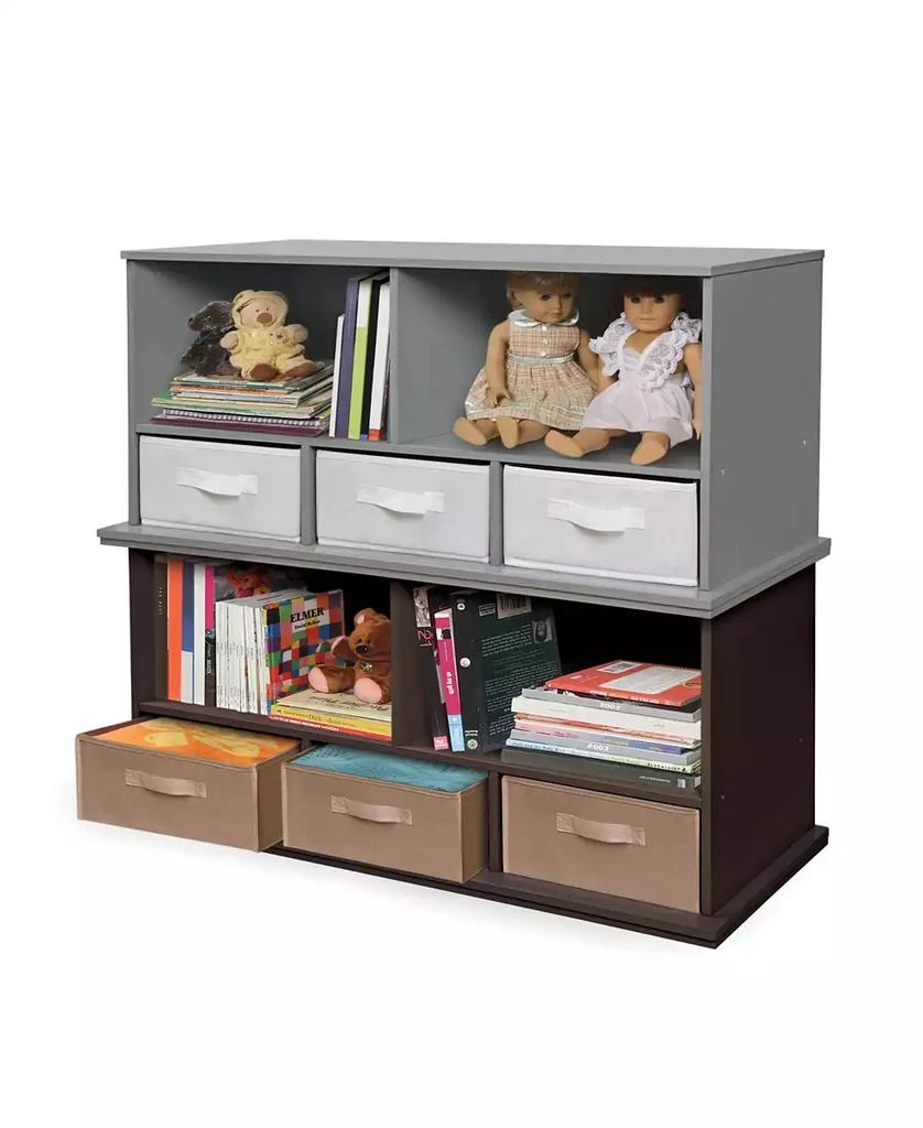 Stackable Shelf Storage Cubby With Three Baskets 商品