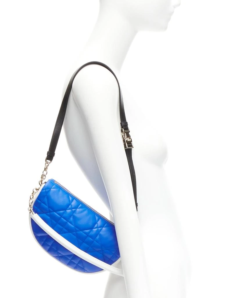 商品[二手商品] Dior|CHRISTIAN DIOR 2022 Vibe blue white cannage lambskin hobo shoulder bag,价格¥26040,第2张图片详细描述