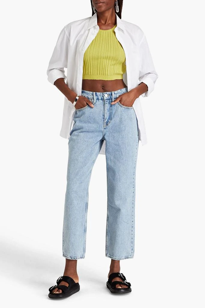 商品Good American|High-rise straight-leg jeans,价格¥334,第2张图片详细描述