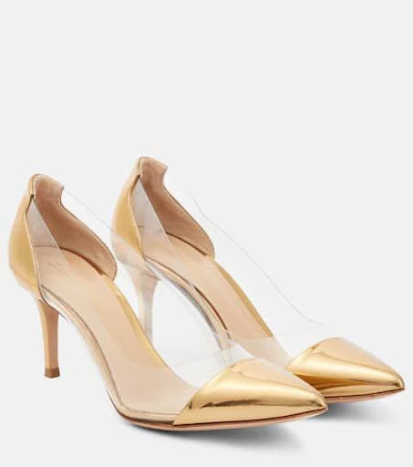 商品Gianvito Rossi|Plexi 70皮革与PVC材质高跟鞋,价格¥5060,第1张图片