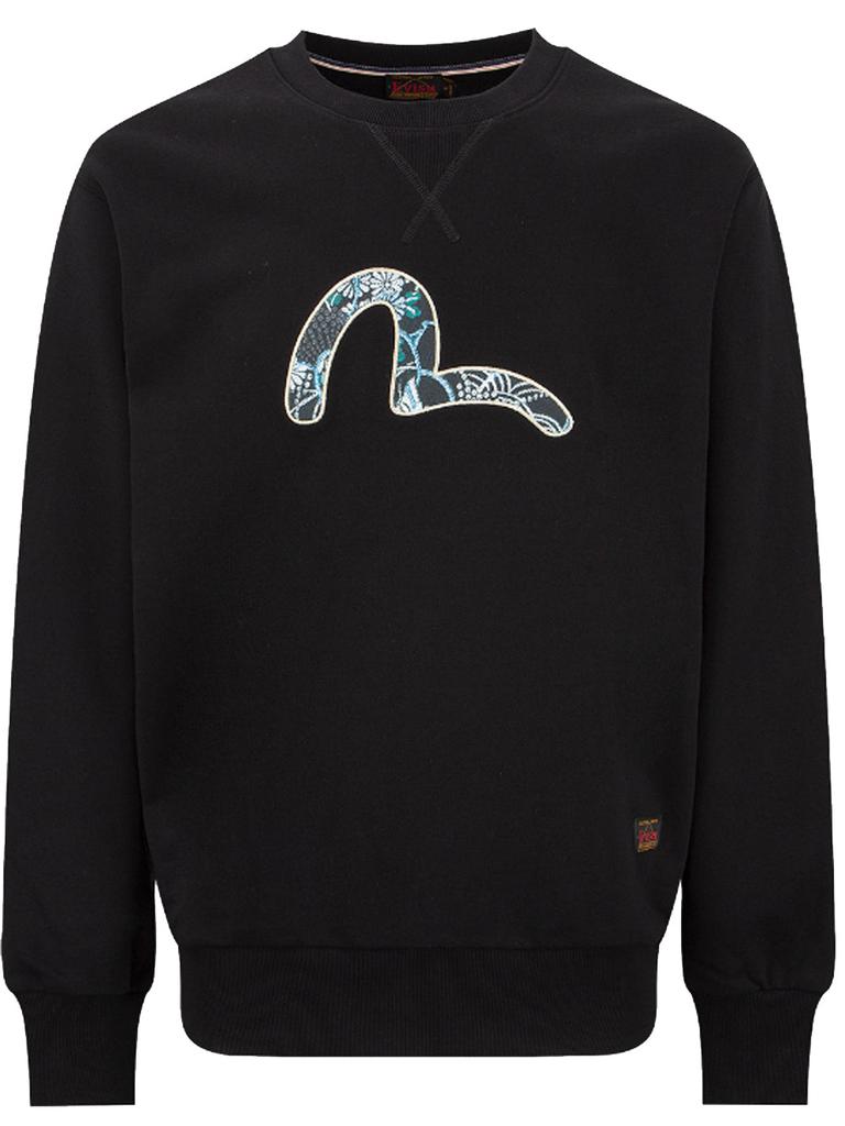 EVISU Logo Embroidered Sweatshirt Black商品第1张图片规格展示