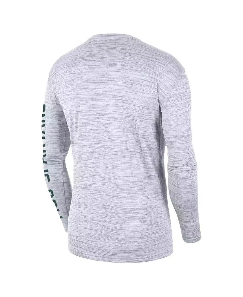 商品NIKE|Men's White Michigan State Spartans Velocity Legend Team Performance Long Sleeve T-shirt,价格¥225,第3张图片详细描述