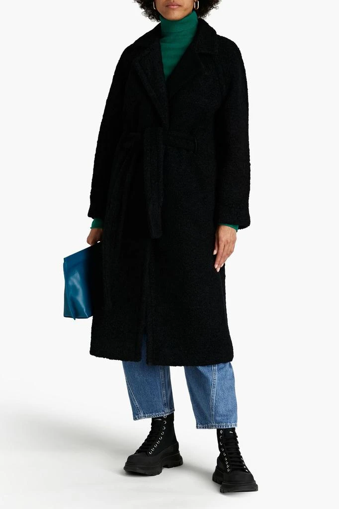 商品Ganni|Double-breasted belted wool-blend bouclé coat,价格¥1270,第2张图片详细描述