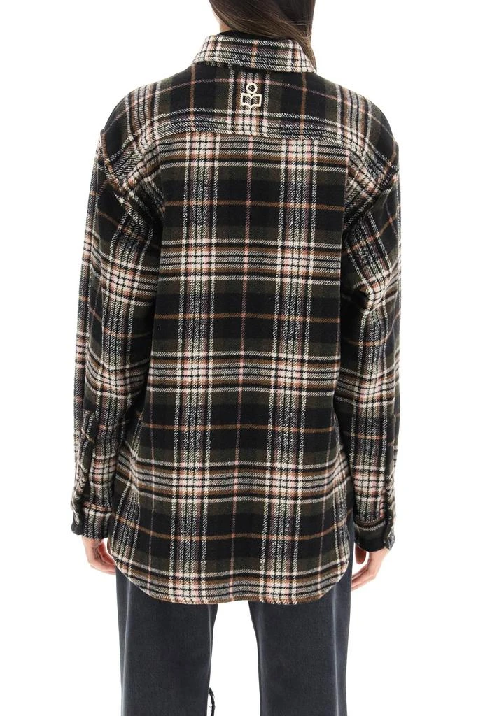 商品Isabel Marant|Isabel Marant Etoile &#39;Ebbaz&#39; Checkered Flannel Overshirt,价格¥2129,第3张图片详细描述