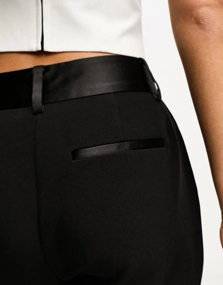 商品ASOS|ASOS DESIGN Petite tux tapered trousers in black,价格¥205,第4张图片详细描述