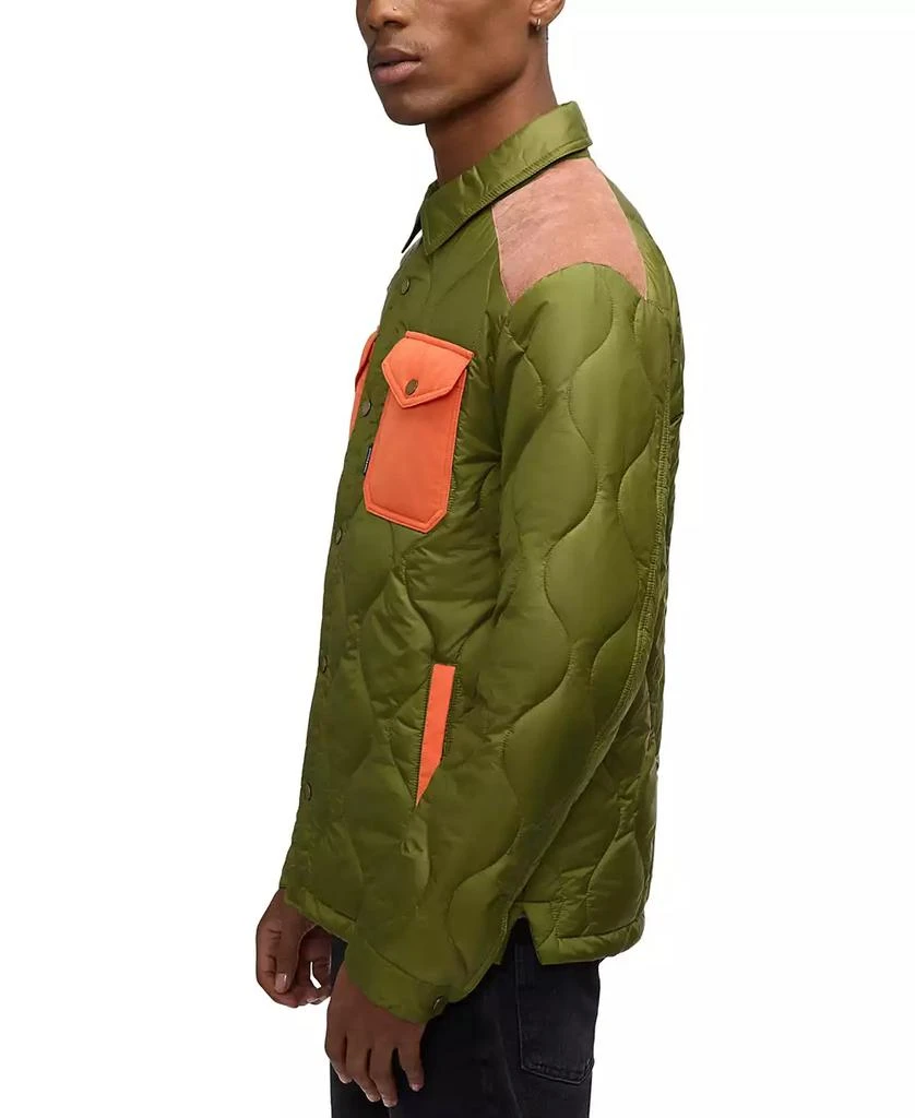 商品Scotch & Soda|Ivik Padded Colorblocked Snap Front Shirt Jacket,价格¥1149,第3张图片详细描述