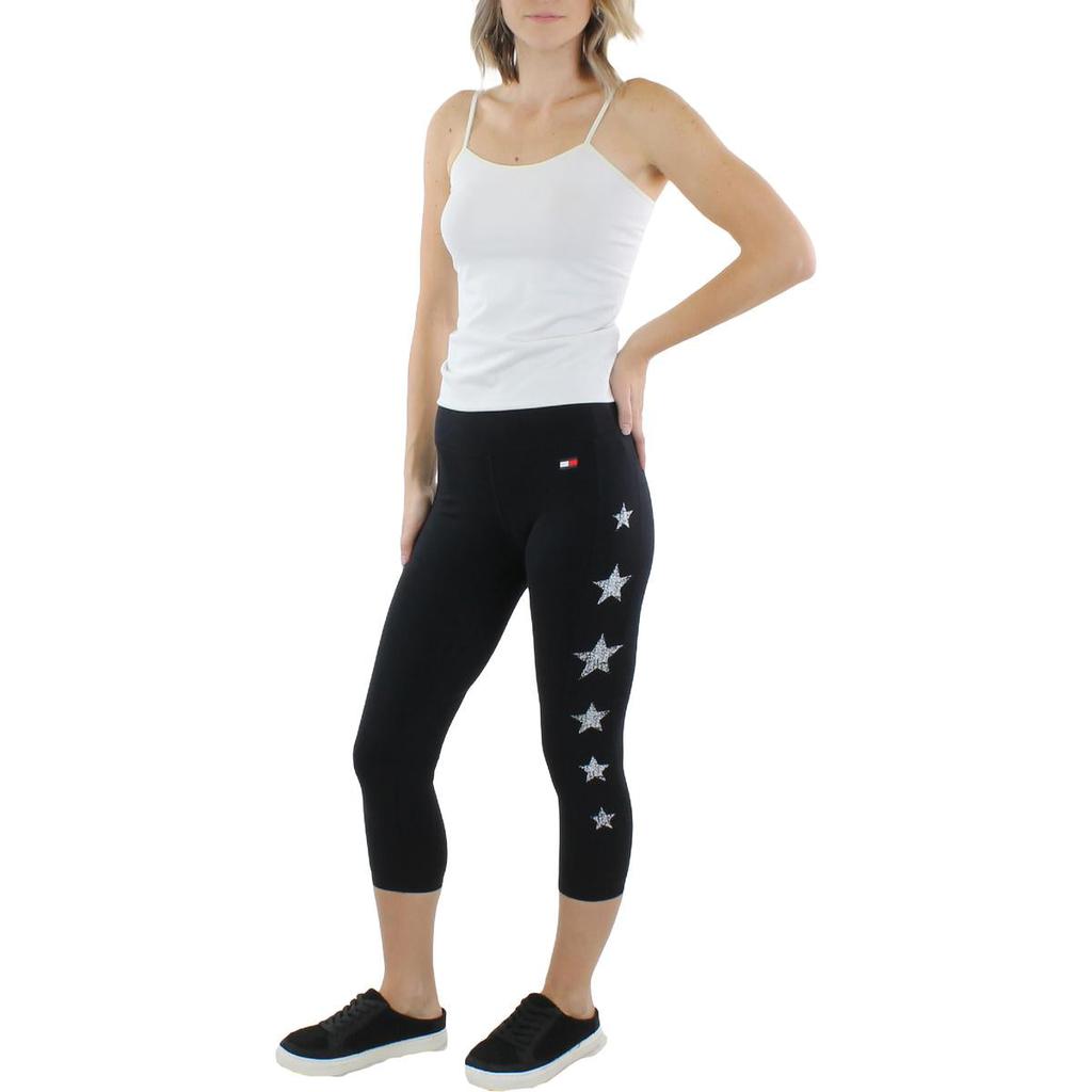 Tommy Hilfiger Sport Womens Star Print Printed Cropped Athletic Leggings商品第4张图片规格展示