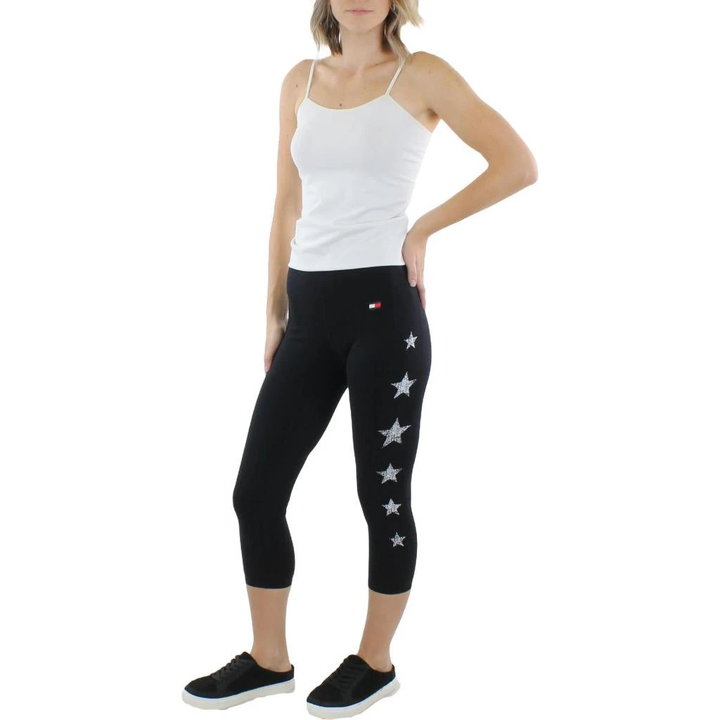 商品Tommy Hilfiger|Tommy Hilfiger Sport Womens Star Print Printed Cropped Athletic Leggings,价格¥70,第4张图片详细描述