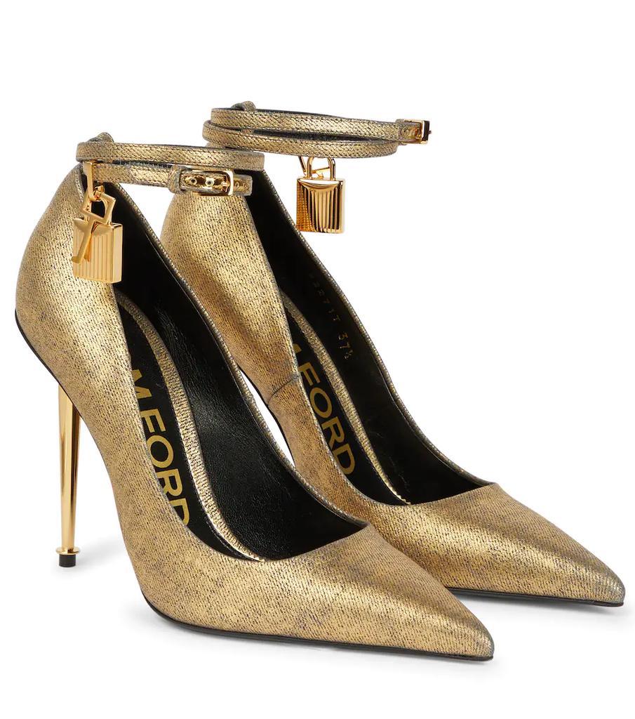 商品Tom Ford|Padlock denim and leather pumps,价格¥7232,第1张图片