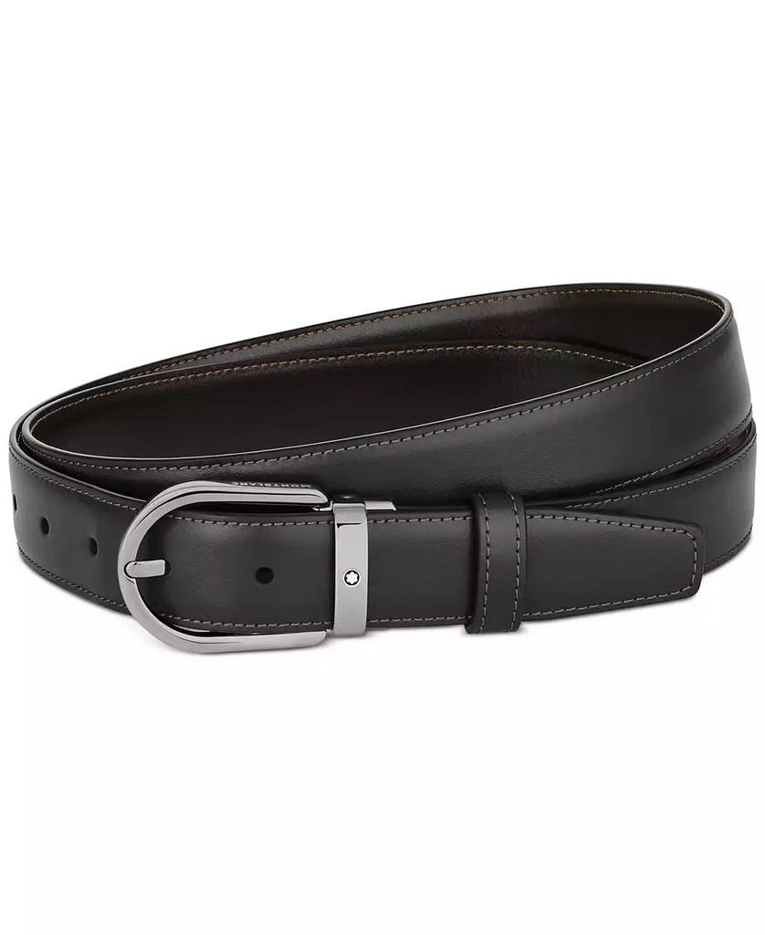 商品MontBlanc|Men's Horseshoe Reversible Leather Belt,价格¥3167,第1张图片