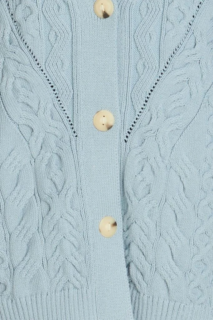 商品Vince|Cable-knit cotton-blend cardigan,价格¥1722,第4张图片详细描述