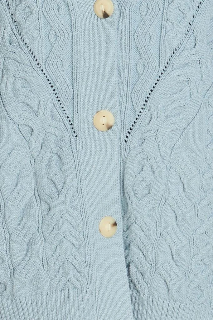 商品Vince|Cable-knit cotton-blend cardigan,价格¥1008,第4张图片详细描述