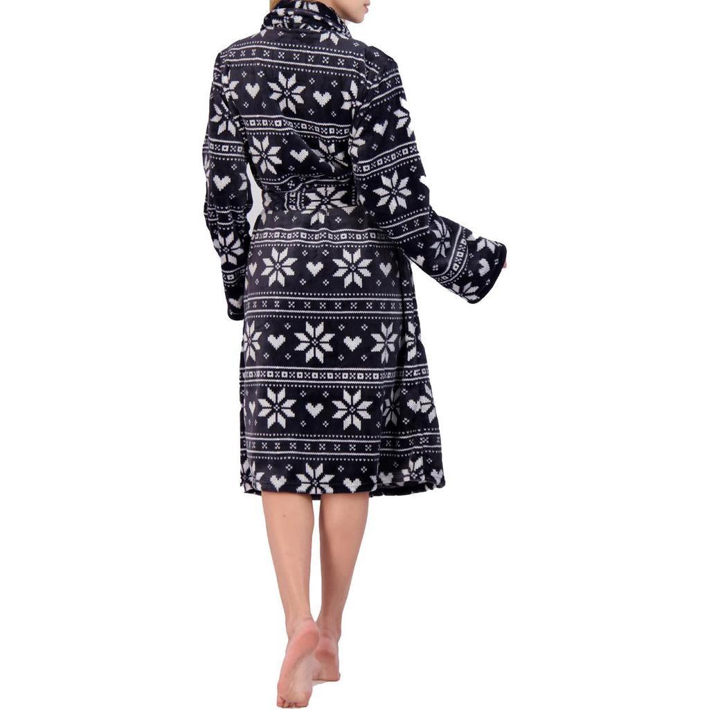 商品P.J. Salvage|PJ Salvage Women's Printed Mid-Length Belted Plush Robe,价格¥259,第6张图片详细描述