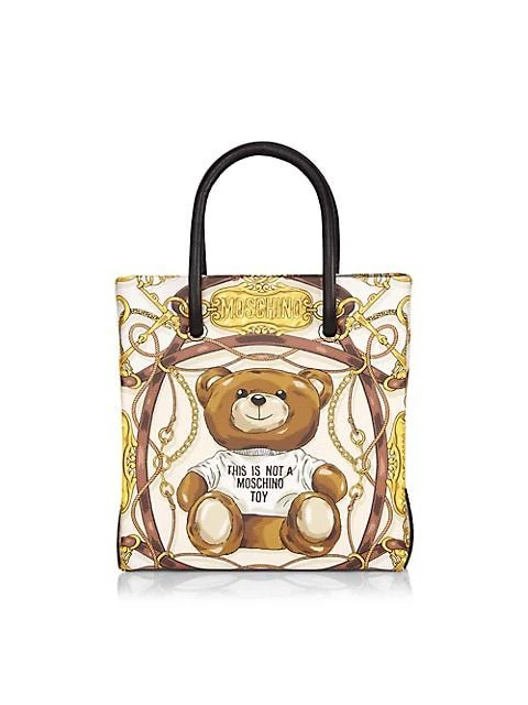 商品Moschino|Teddy-Print Leather Tote,价格¥4244,第1张图片