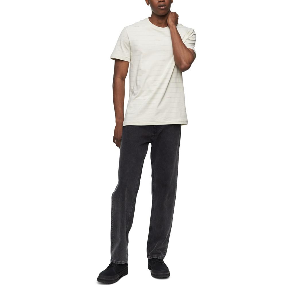 Men's Regular Fit, Short-Sleeve, Striped Crewneck T-Shirt商品第4张图片规格展示