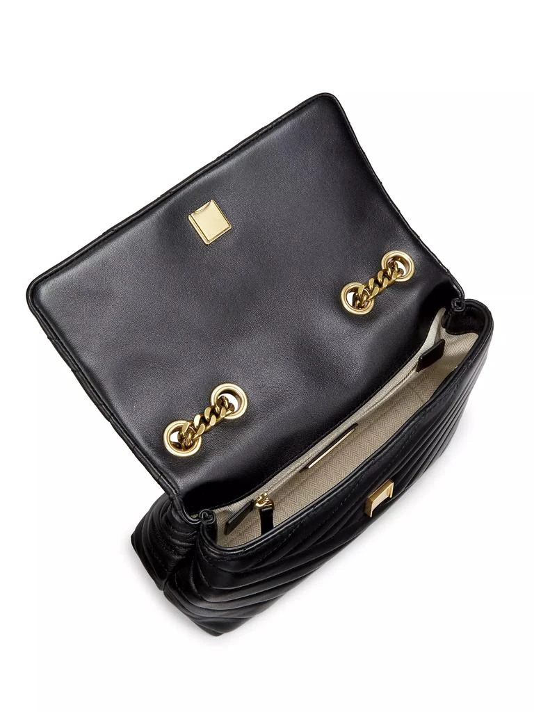 商品Tory Burch|Small Kira Chevron Leather Shoulder Bag,价格¥4081,第4张图片详细描述