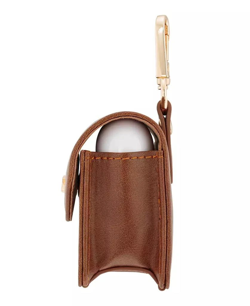 商品Anne Klein|Women's Honey Brown Faux Leather Case with Spring Clip designed for AirPods®,价格¥135,第2张图片详细描述