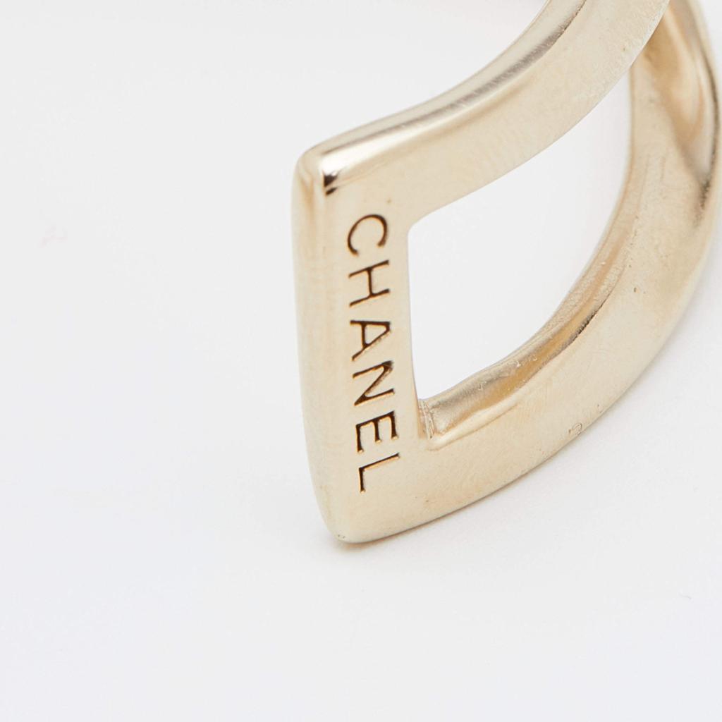 Chanel Two Tone CC Twisted Cuff Bangle商品第5张图片规格展示