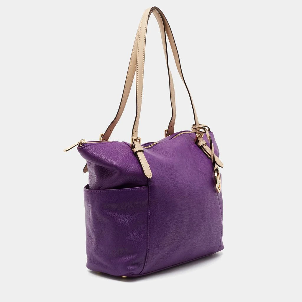 商品Michael Kors|MICHAEL Michael Kors Purple Leather Top Zip Jet Set Tote,价格¥1790,第3张图片详细描述