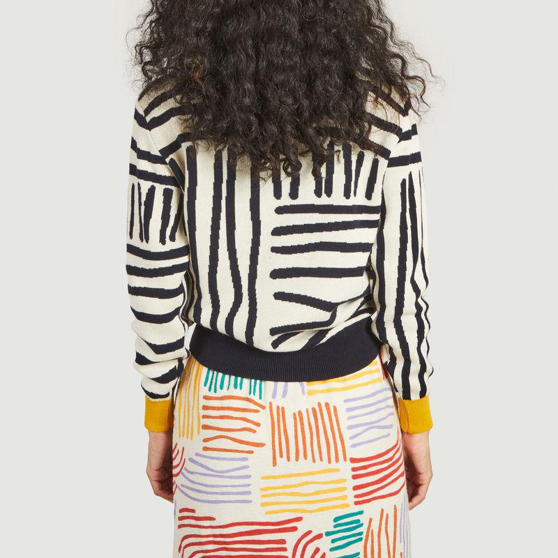 Jacquard Stripe Sweater Offwhite Bobo Choses商品第3张图片规格展示