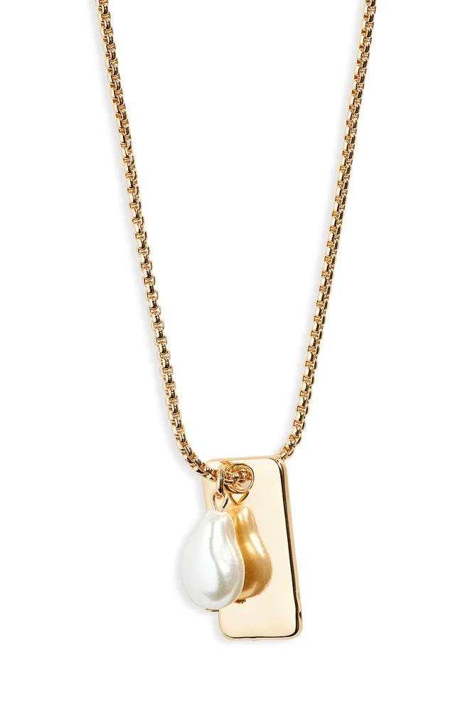 商品Nordstrom|Faux Pearl Pendant Necklace,价格¥85,第1张图片