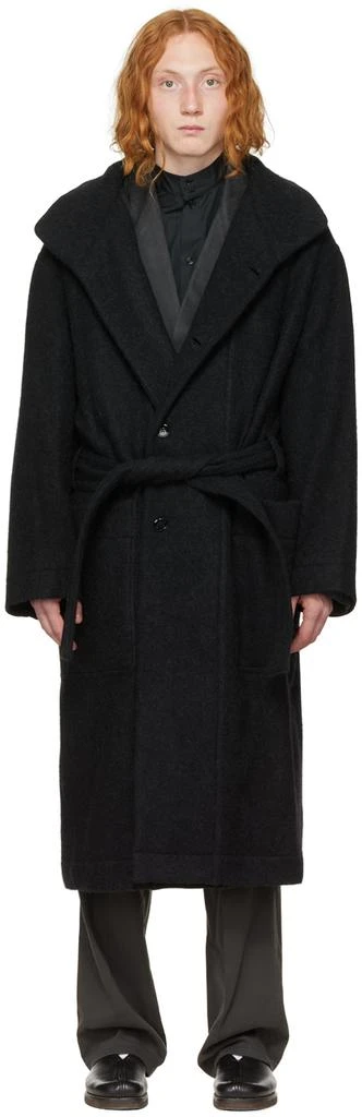 商品Lemaire|Black Bathrobe Coat,价格¥7316,第1张图片
