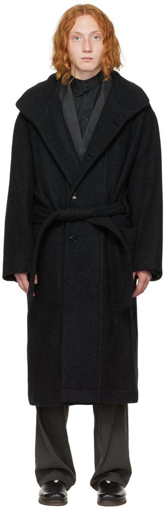 商品Lemaire|Black Bathrobe Coat,价格¥7606,第1张图片