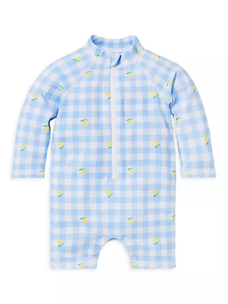 商品Janie and Jack|Baby's Lemon Gingham Rash Guard Romper Swimsuit,价格¥166,第1张图片