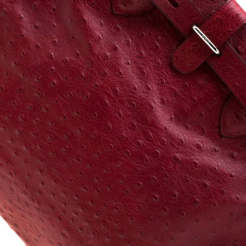 商品[二手商品] Furla|Furla Red Ostrich Embossed Leather Large Greta Tote,价格¥1794,第5张图片详细描述