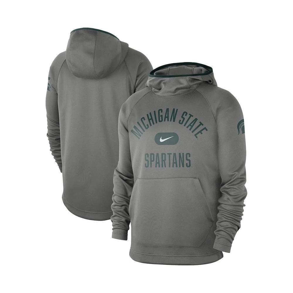 商品NIKE|Men's Gray Michigan State Spartans Basketball Spotlight Performance Raglan Pullover Hoodie,价格¥487,第1张图片