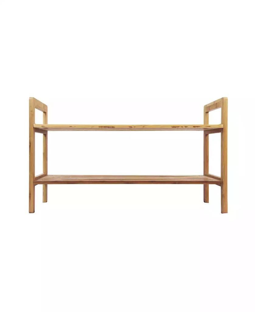 商品Oceanstar|2-Tier Bamboo Shoe Rack,价格¥314,第2张图片详细描述