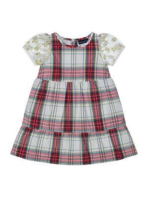 商品Andy & Evan|Baby Girl's Plaid Holiday Dress,价格¥173,第1张图片