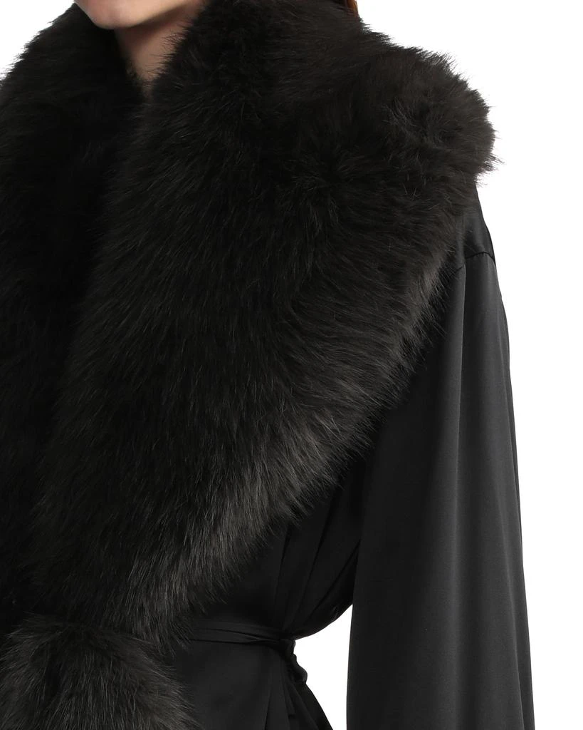 商品Alexander Wang|Faux-fur-trimmed silk jacket,价格¥3946,第5张图片详细描述