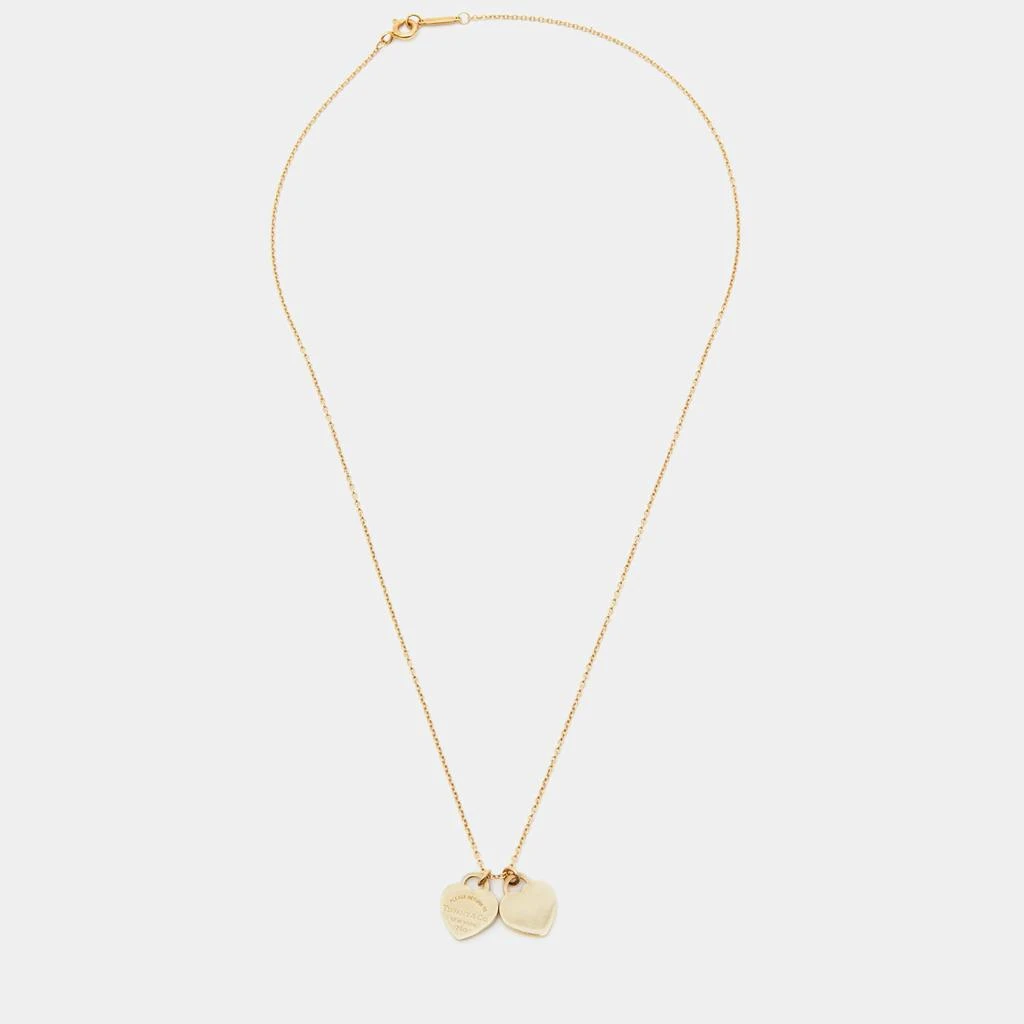 商品[二手商品] Tiffany & Co.|Tiffany & Co. Return to Tiffany Double Heart Tag 18K Yellow Gold Pendant Necklace,价格¥7409,第2张图片详细描述