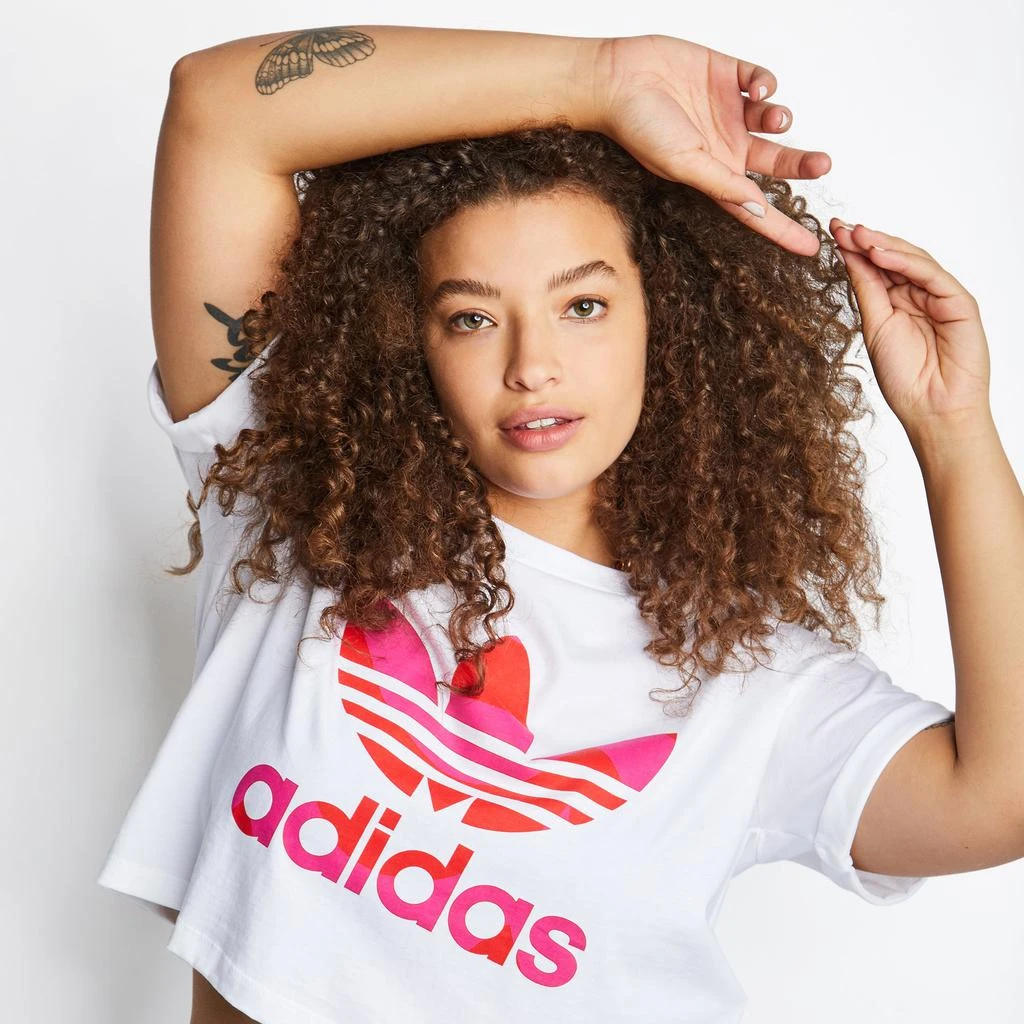 商品Adidas|adidas Marimekko Trefoil Infill Cropped T-shirt (Plus Size) - Women T-Shirts,价格¥150,第4张图片详细描述