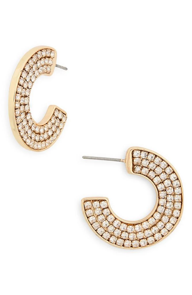 商品Nordstrom|Pavé Crystal Hoop Earrings,价格¥34,第1张图片