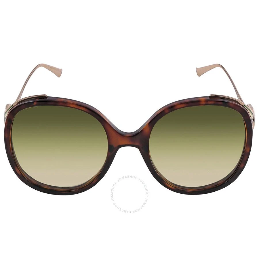 商品Gucci|Gradient Green Butterfly Ladies Sunglasses GG0226S 006 56,价格¥1053,第1张图片