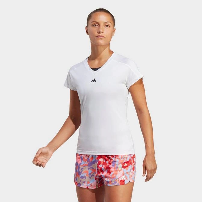 商品Adidas|Women's adidas AEROREADY Train Essentials Minimal Branding V-Neck T-Shirt,价格¥226,第1张图片