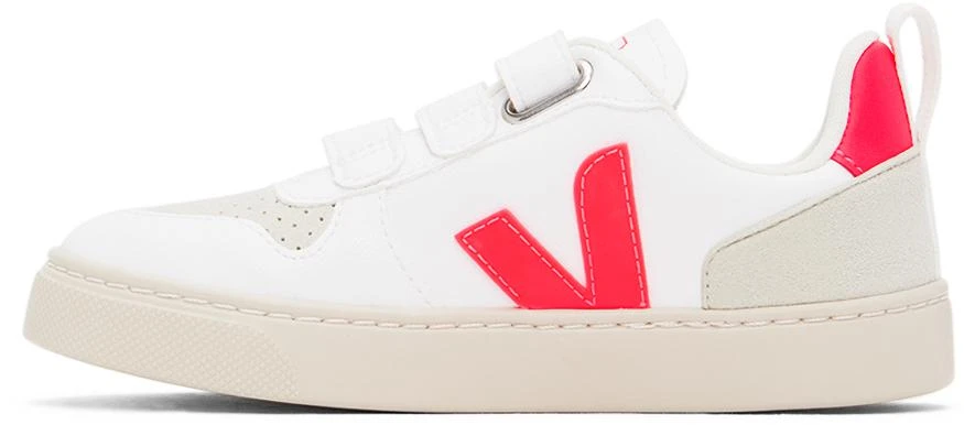 商品Veja|Kids White & Red V-10 Sneakers,价格¥736,第3张图片详细描述