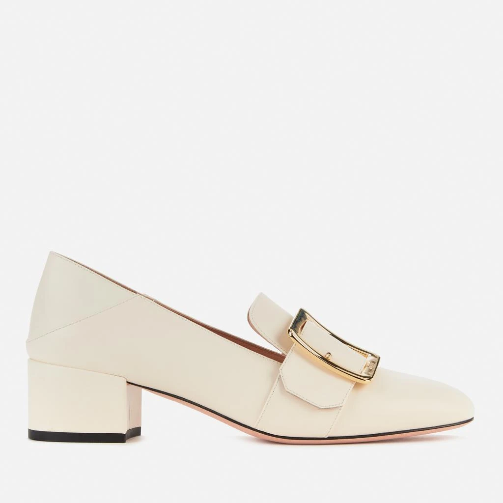 商品Bally|Bally Women's Janelle 40 Leather Heeled Shoes - Bone,价格¥1551,第1张图片